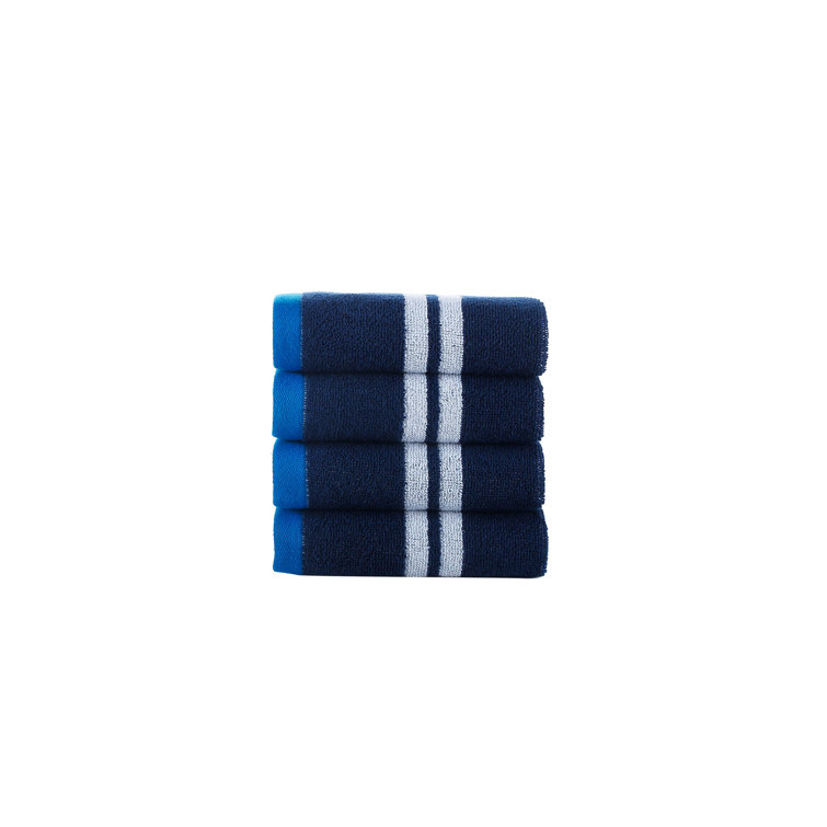 Navy Turkish Cotton 12" x 12" Washcloth Set