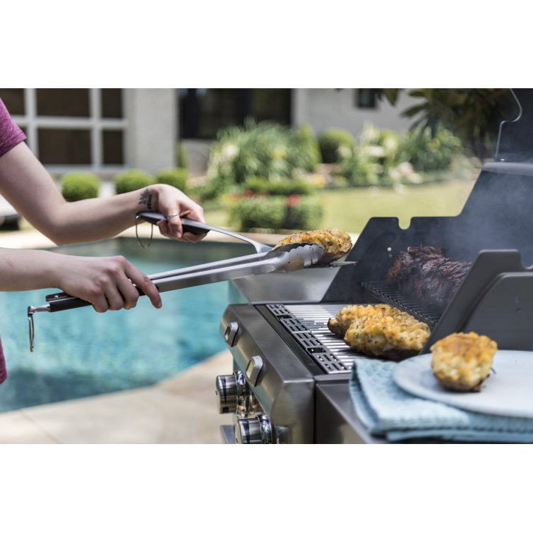 SABER Premium 3-Piece Grilling Tool Set, Stainless Steel