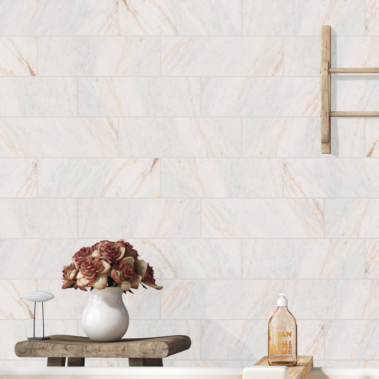 Capri Blue 4x12 Honed Marble Subway Tile
