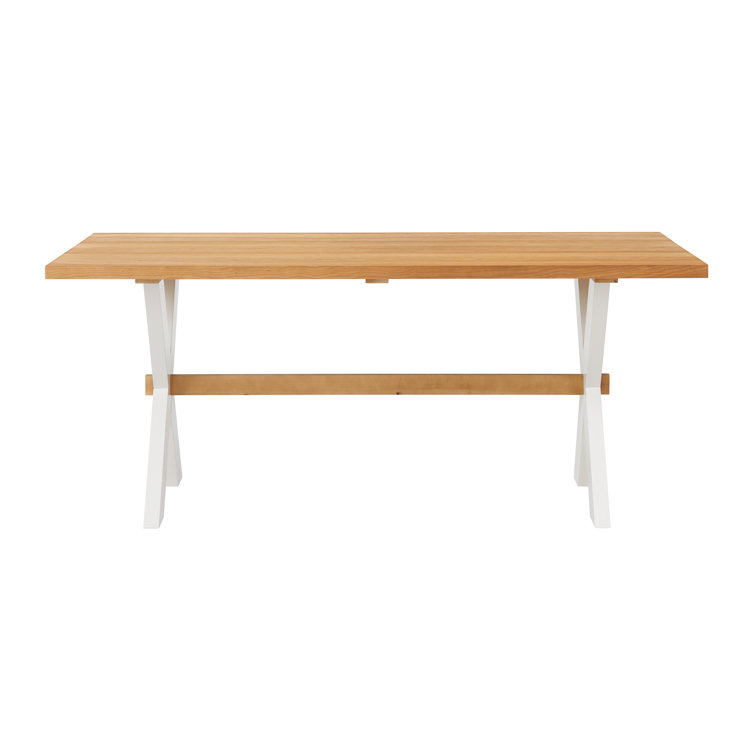 Chelsea 72" Warm Cherry Solid Wood Farmhouse Dining Table