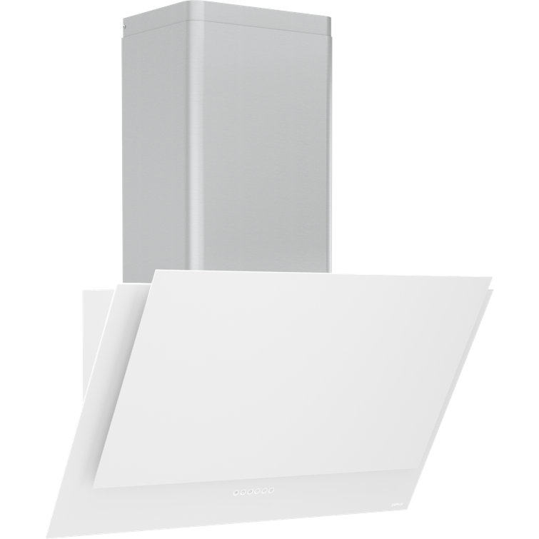 Matte White Convertible Wall Mounted Range Hood with Charcoal Filter