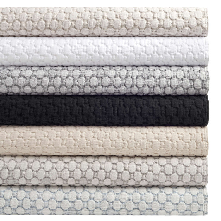 Portuguese Cotton King Coverlet in Crisp White