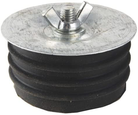 Avalon 4" Rubber Test Plug with Chrome and Brass Plate