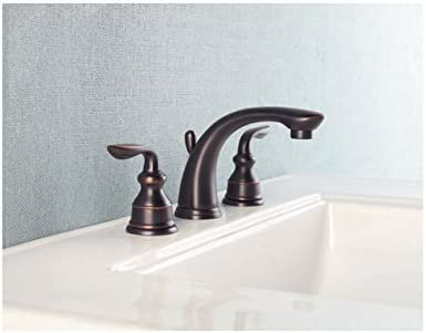 Oil-Rubbed Bronze Centerset Bathroom Faucet with Cross Handles