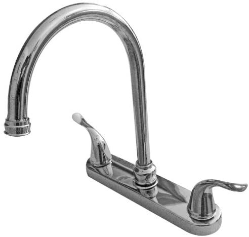 Avalon Stainless Steel Gooseneck Kitchen Faucet with Swan Lever Handle