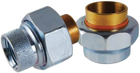 Avalon Chrome and Brass Dielectric Union Fitting 1" FIP x 1" Copper