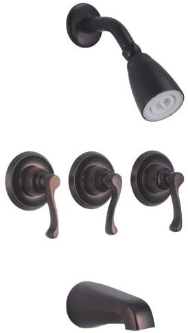 Bronze Wall Mounted Shower Handle with Black Finish