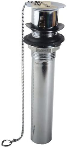 Chrome Finish Spring-Loaded Bathroom Faucet Stopper