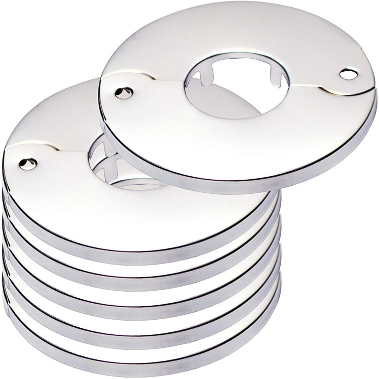 Chrome Finish Floor and Ceiling Plate Split Flange Pack of 6