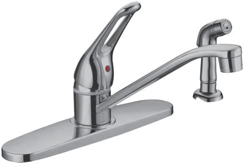 Chrome Single-Handle Kitchen and Bathroom Faucet with Sprayer