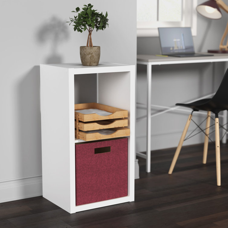Kids' Playful White Cube Organizer Bookcase with Open Storage