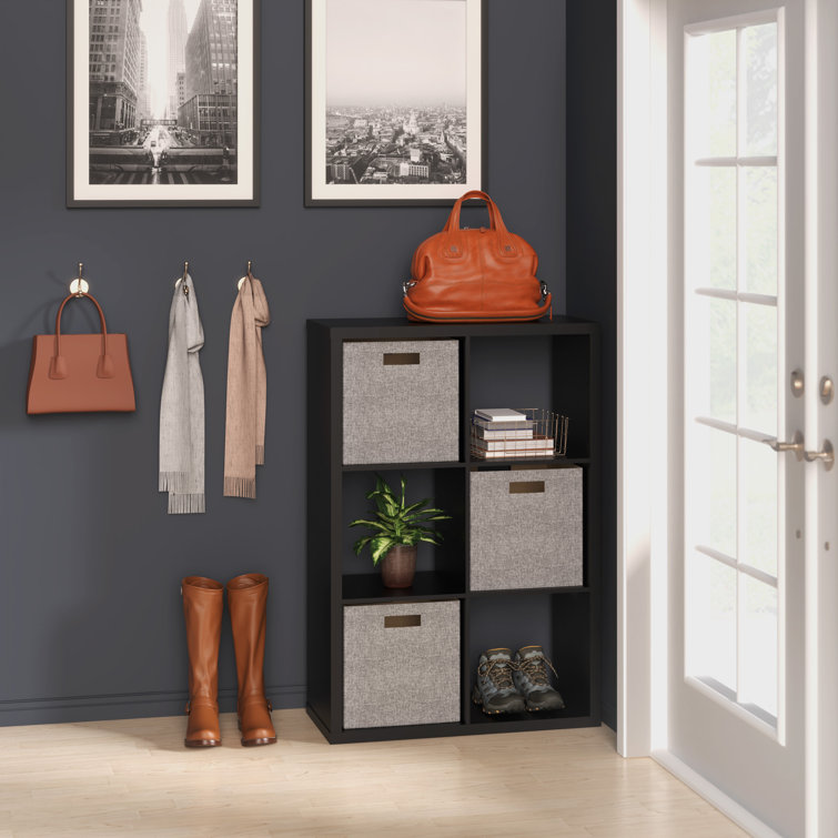 Gray 13 x 13 Inch Decorative Fabric Storage Bin