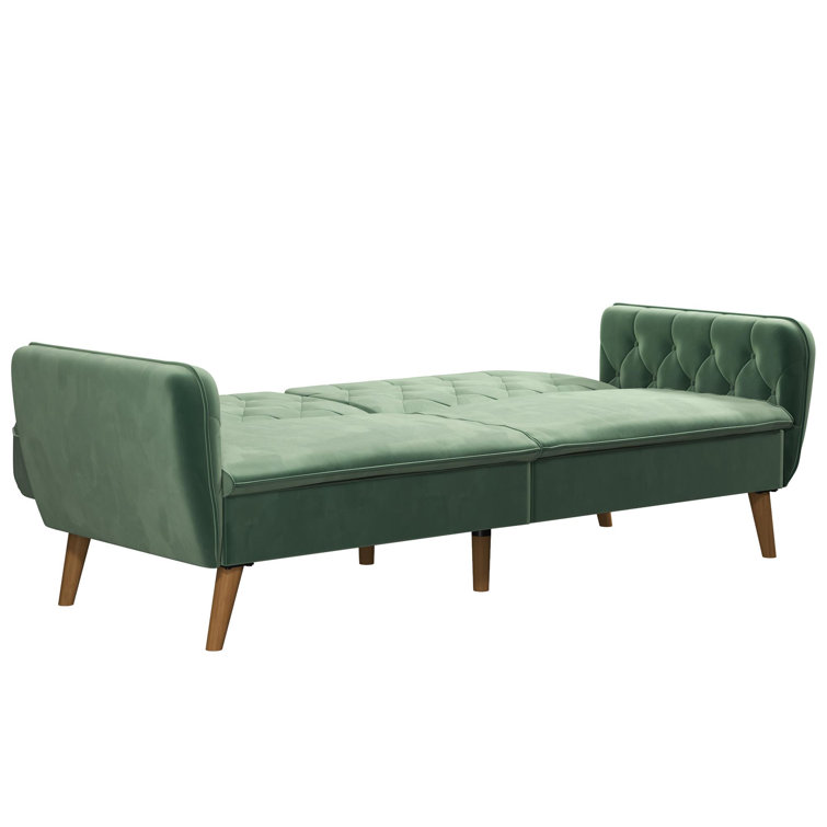 Tallulah Light Green Velvet Memory Foam Sleeper Sofa