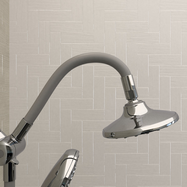 Chrome Dual Shower Head with Handheld and Jet Functions
