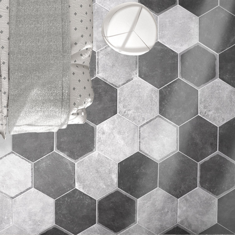 Dakota Hexagon Matte Gray Porcelain Wall and Floor Tile