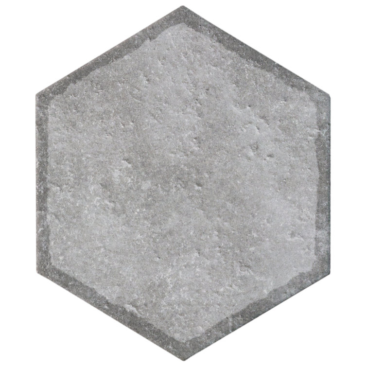 Décor Gray Hexagon Porcelain Wall & Floor Tile