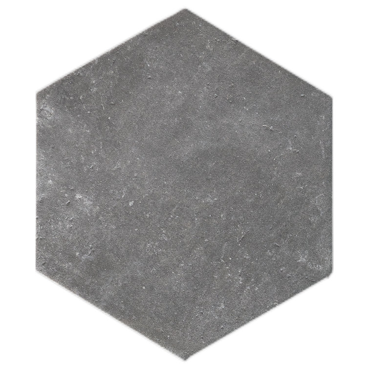 Dakota Hexagon Matte Gray Porcelain Wall and Floor Tile