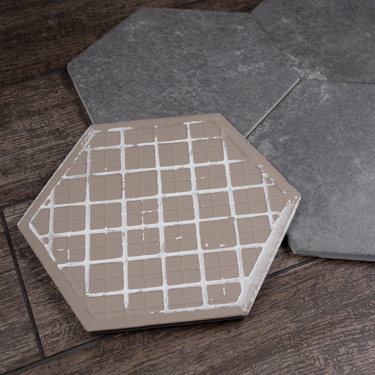 Dakota Hexagon Matte Gray Porcelain Wall and Floor Tile