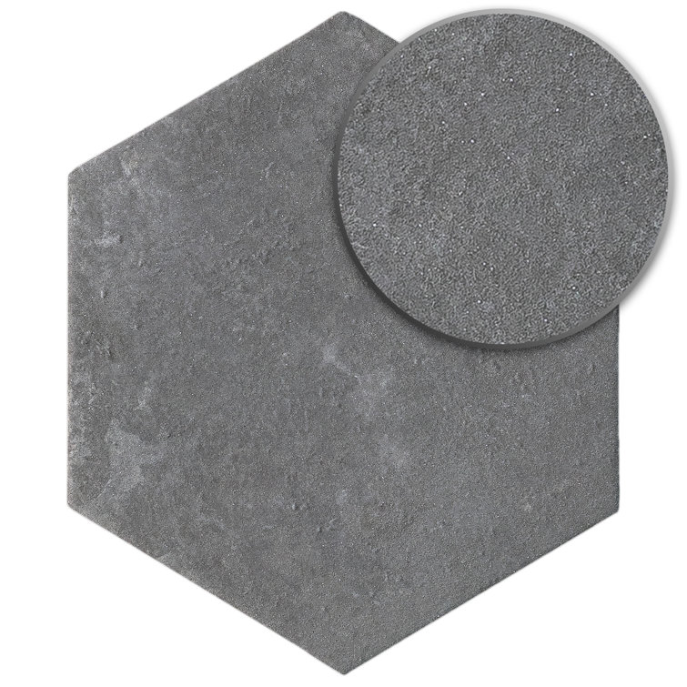 Dakota Hexagon Matte Gray Porcelain Wall and Floor Tile
