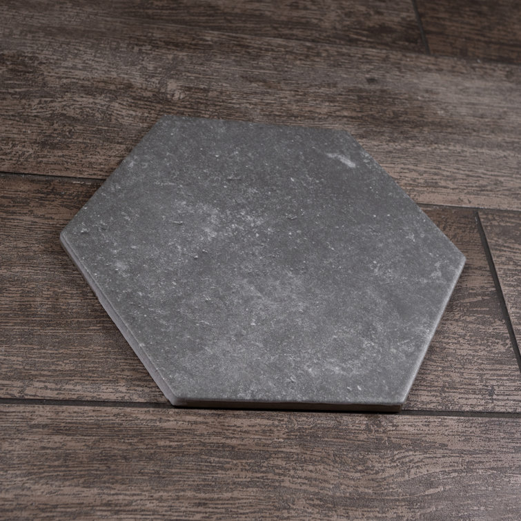 Dakota Hexagon Matte Gray Porcelain Wall and Floor Tile