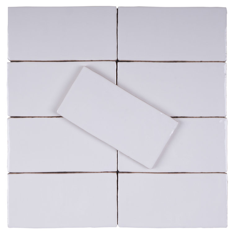 White Glossy 3x6 Ceramic Subway Wall Tile
