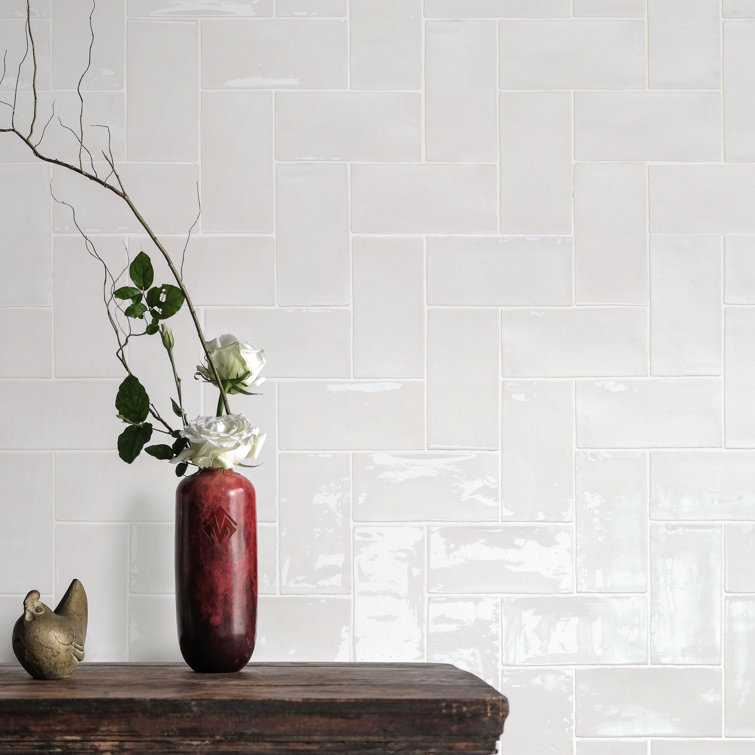 White Glossy 3x6 Ceramic Subway Wall Tile