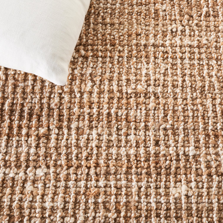 Natural Ivory Hand-Knotted Jute 8' x 10' Rug