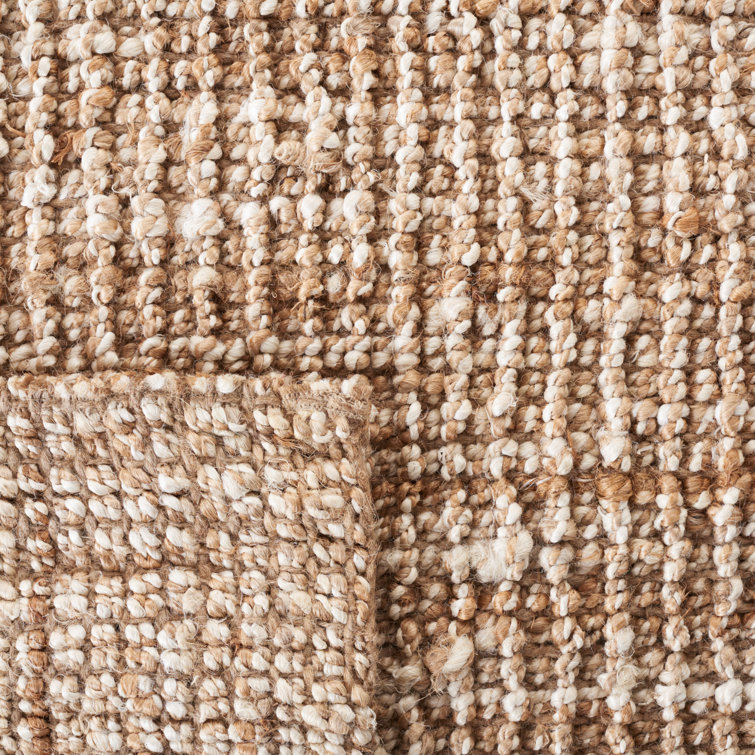 Natural Ivory Hand-Knotted Jute 8' x 10' Rug