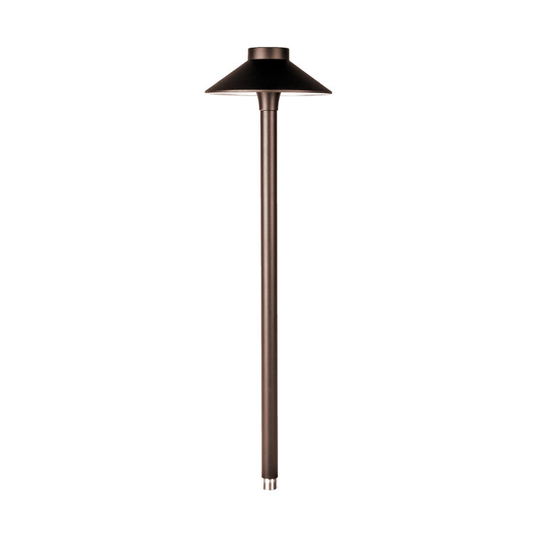 Bronze 15" LED Pathway Light with Dome Shade