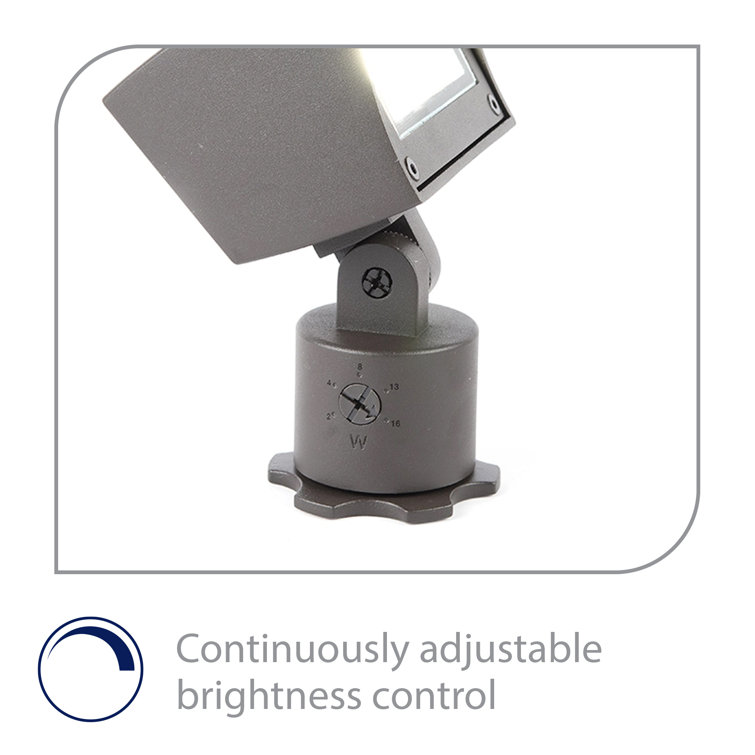 Bronzed Brass Adjustable LED Flood Security Light