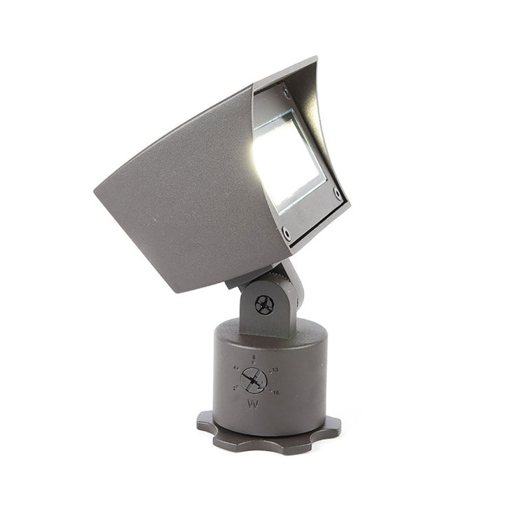 Bronzed Brass Adjustable LED Flood Security Light