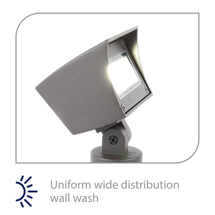 Bronzed Brass Adjustable LED Flood Security Light
