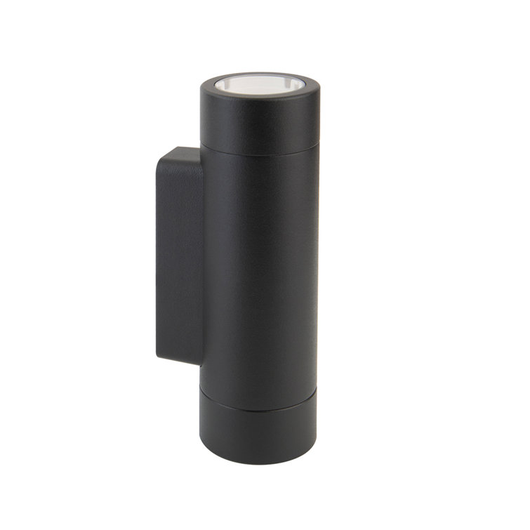Estrella Dimmable LED Aluminum Cylinder Wall Light, Black