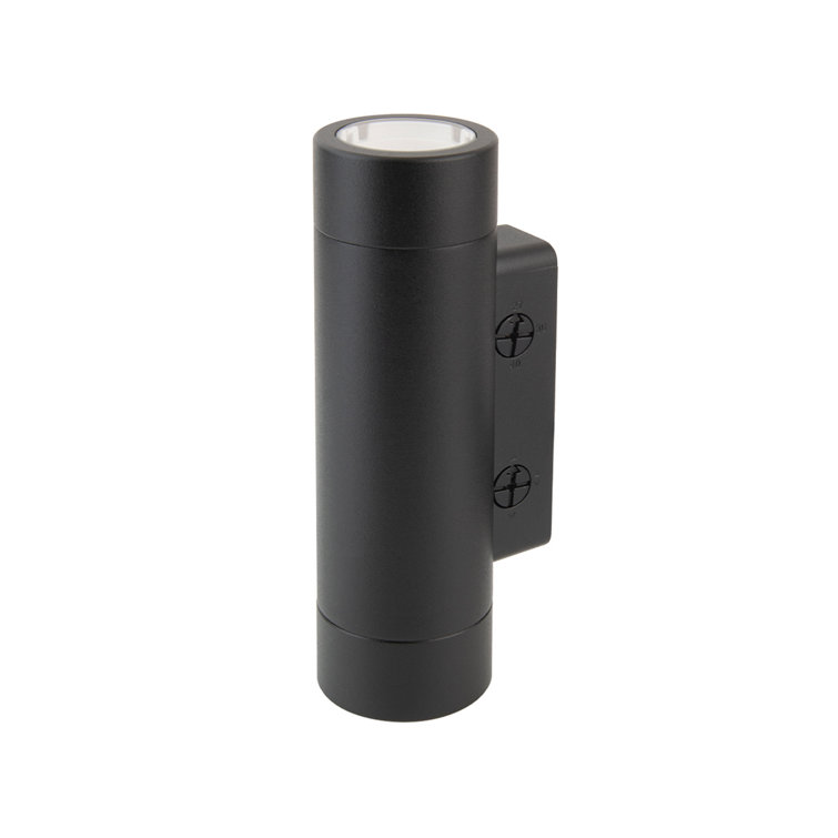 Estrella Dimmable LED Aluminum Cylinder Wall Light, Black
