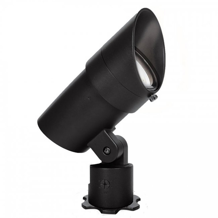 Black Aluminum Adjustable LED Landscape Spotlight