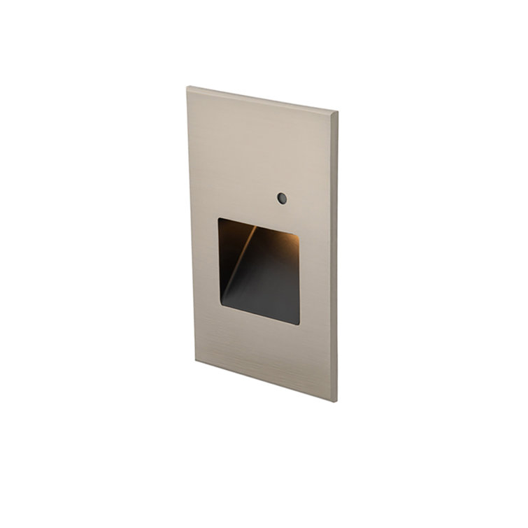Brushed Nickel Dimmable LED Step Light with Photocell