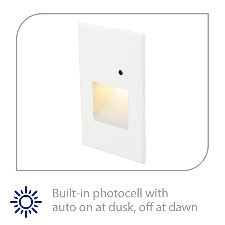 White Dimmable Steel LED Step and Wall Light
