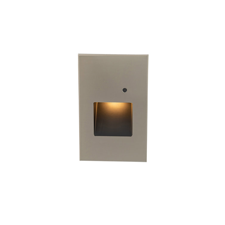 Brushed Nickel Dimmable LED Step Light with Photocell