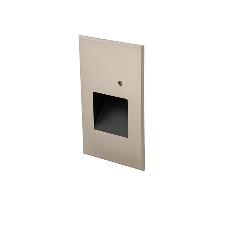 Brushed Nickel Dimmable LED Step Light with Photocell