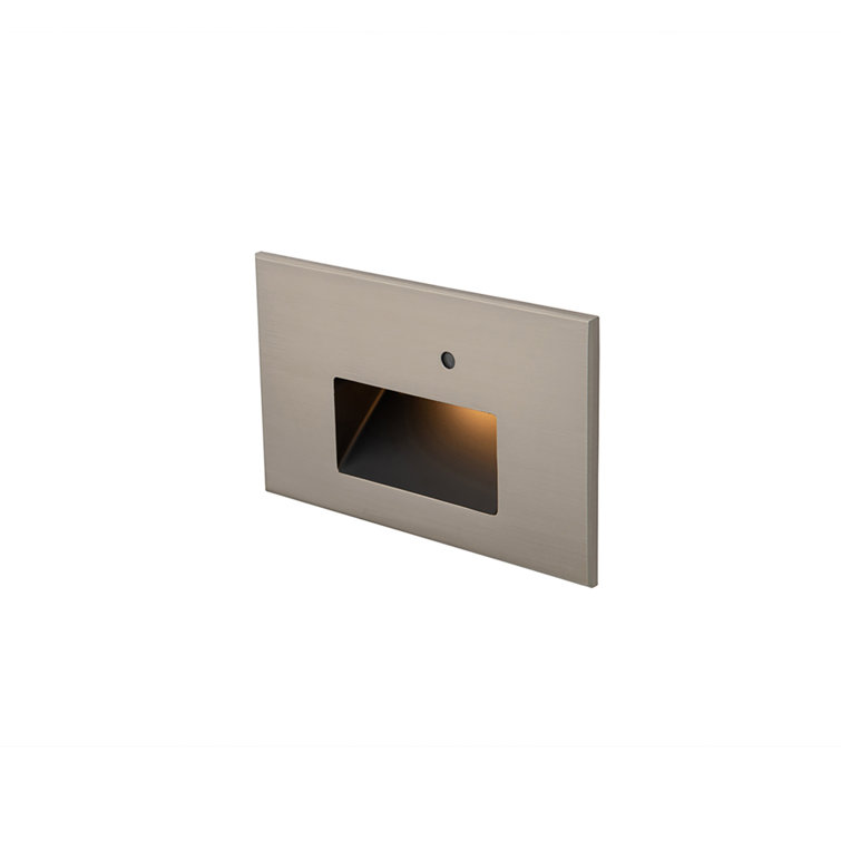 Brushed Nickel Dimmable LED Step Light with Photocell