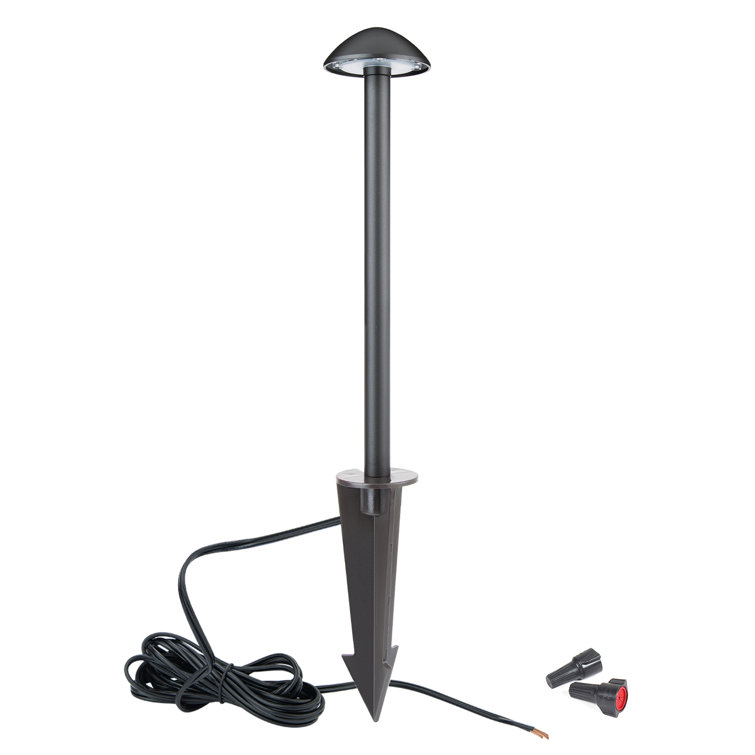 Black Aluminum LED Pathway Light with Minimalist Dome Top