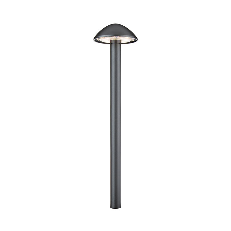 Black Aluminum LED Pathway Light with Minimalist Dome Top