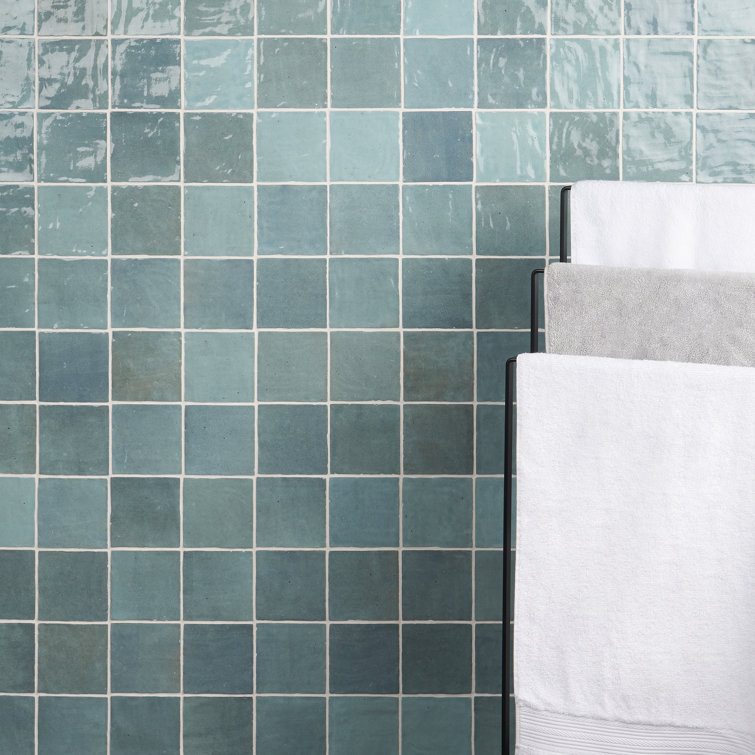 Kingston Turquoise 4x4 Glossy Ceramic Wall Tile