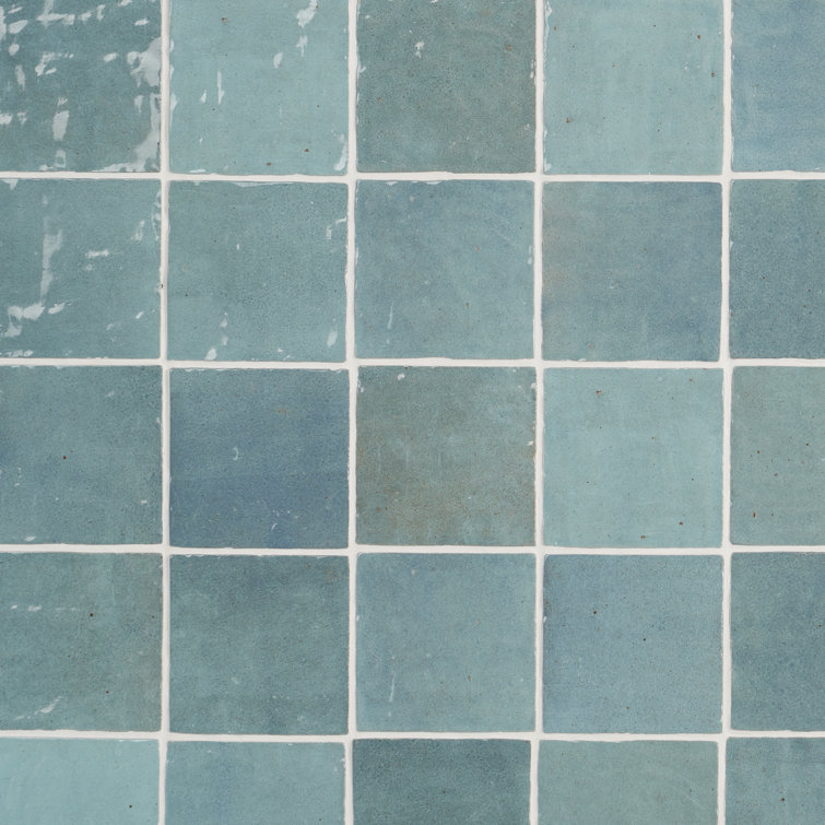 Kingston Turquoise 4x4 Glossy Ceramic Wall Tile