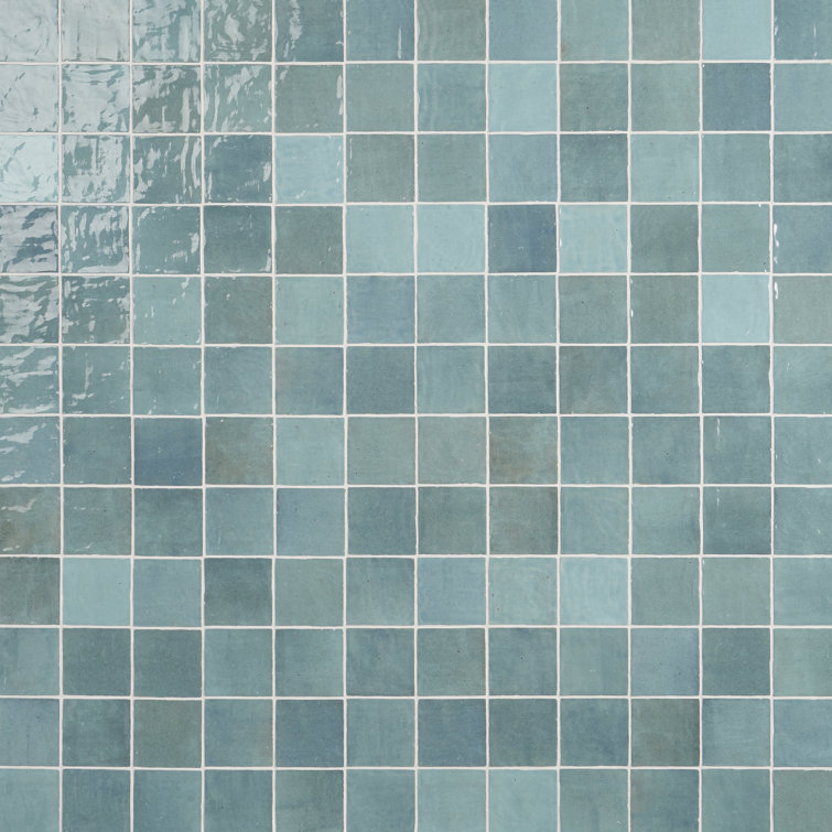 Kingston Turquoise 4x4 Glossy Ceramic Wall Tile