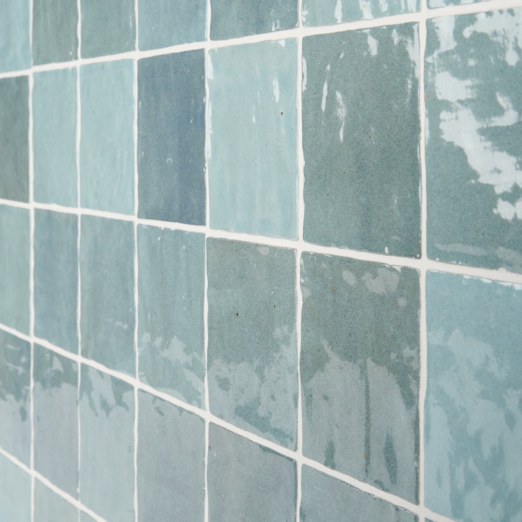 Kingston Turquoise 4x4 Glossy Ceramic Wall Tile