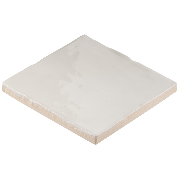 Kingston White 4" x 4" Glossy Ceramic Wall Tile