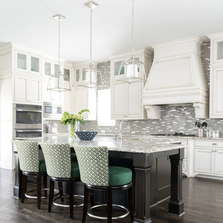 Mini Sylvan Polished Nickel LED Pendant with Ivory Silk Shade