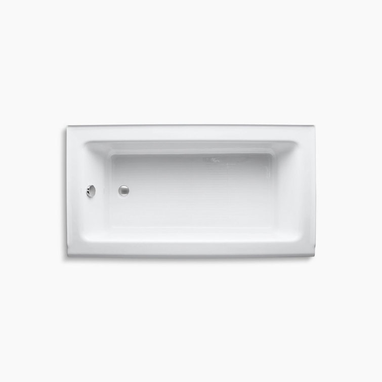 Bellwether 60-Inch White Cast Iron Alcove Bathtub