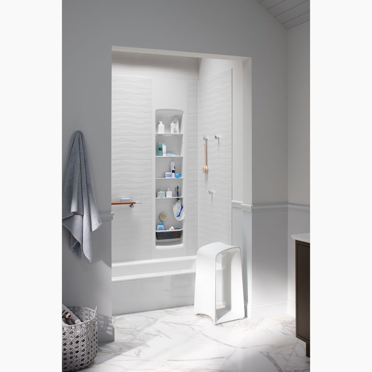 Bellwether White Cast Iron Alcove Soaking Bathtub